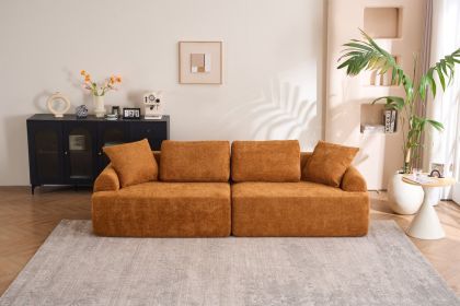 LY-024OR COMPRESSION SOFA: 4-seater combined sofa, Crochet Yarn Fabric, full sponge compression sofa