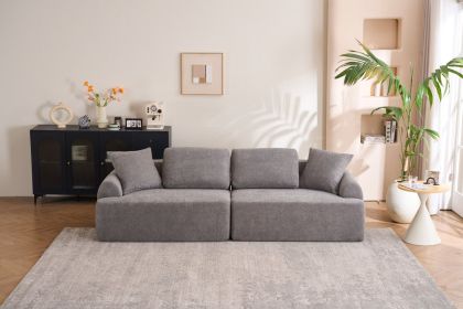 LY-024GY COMPRESSION SOFA: 4-seater combined sofa, Crochet Yarn Fabric, full sponge compression sofa