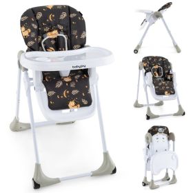 3-In-1 Convertible Baby High Chair for Toddlers (Color: Dark Brown)