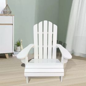 Outdoor or indoor Wood children Adirondack chair,white (Color: as Pic)